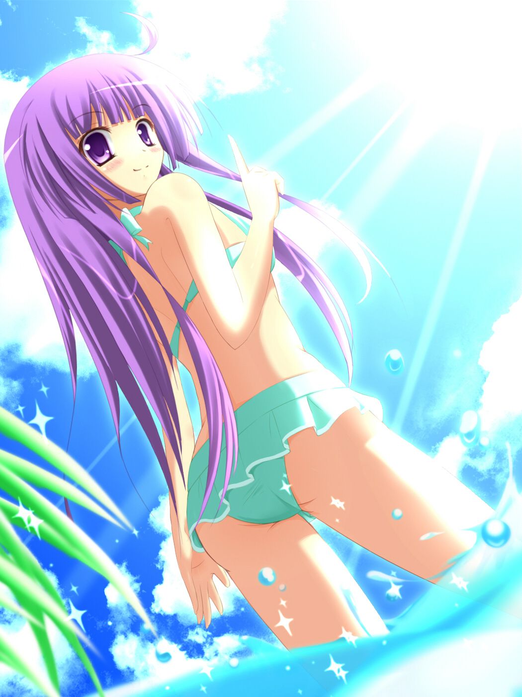 Two-dimensional erotic image that will not swim if there is such a cute swimsuit girl 21