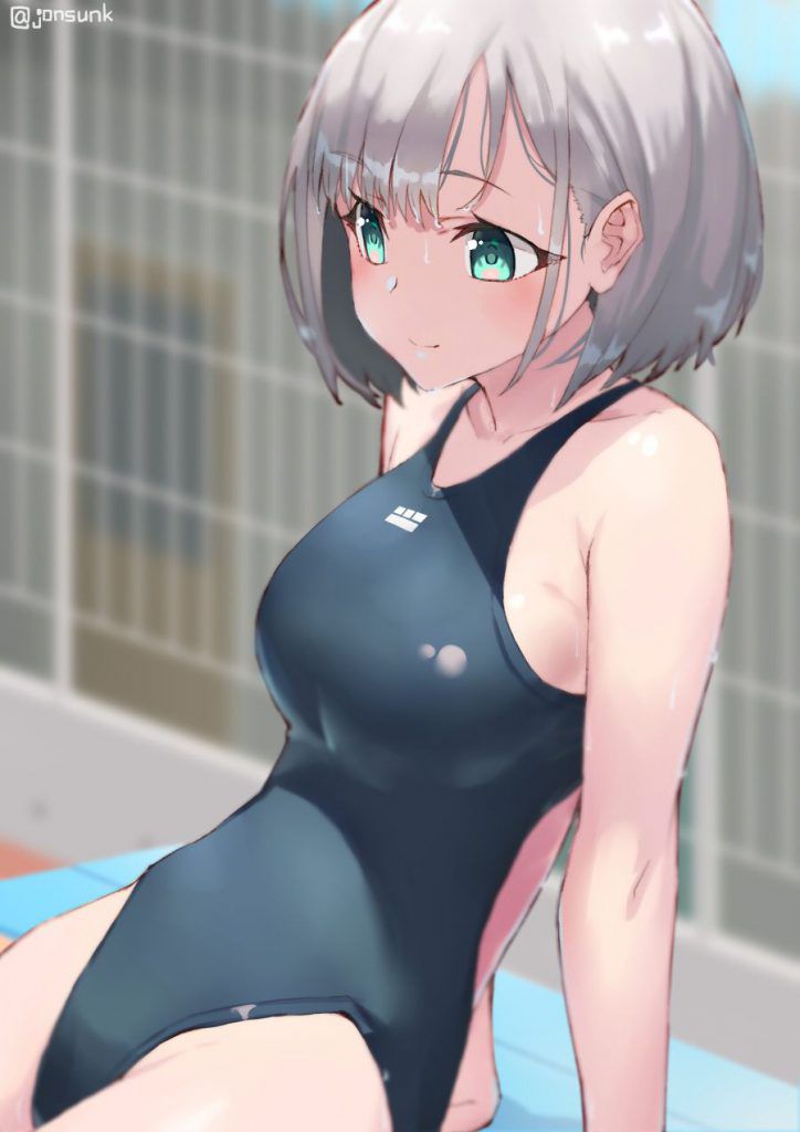 Cute two-dimensional image of swimming swimsuit. 7