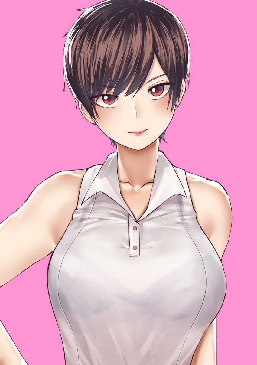 [Secondary] unbalanced erotic image that seems to like mania of big even if it is boyish short hair 31