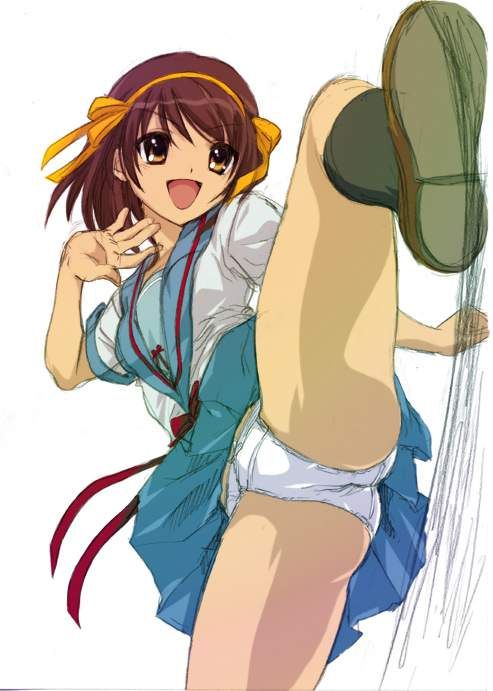 [Secondary] erotic image of fighting girl "Panchira high kick" who shows panchira at the same time as attacking the main character 21