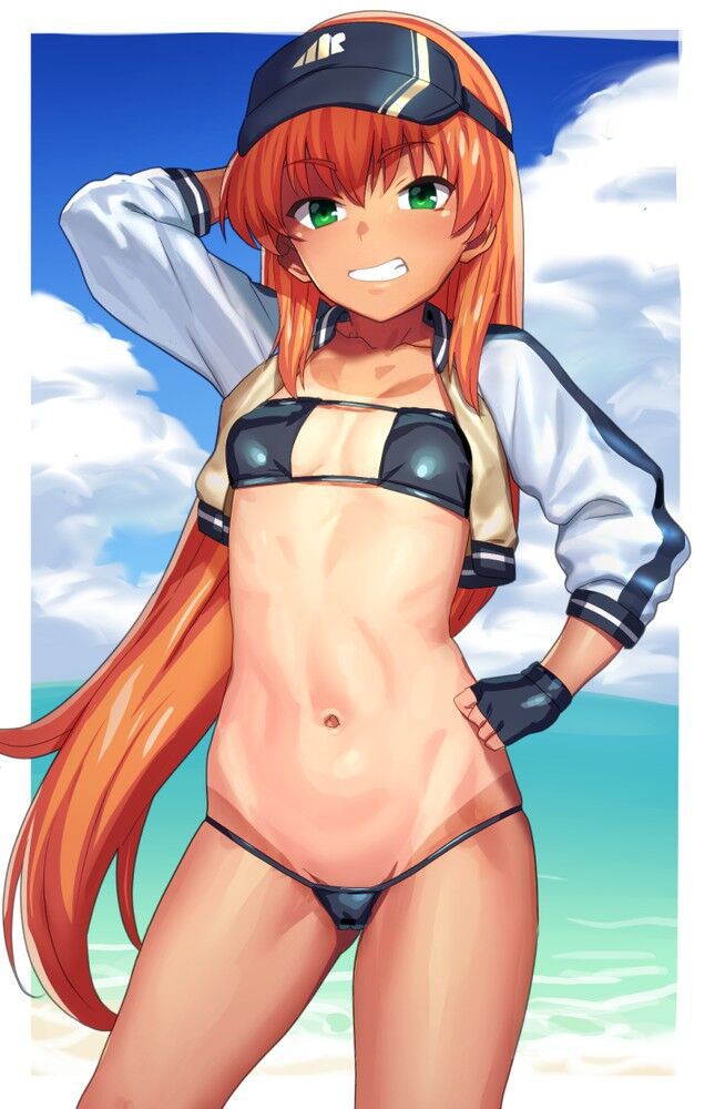 Secondary image of a beautiful girl's extreme swimsuit 132