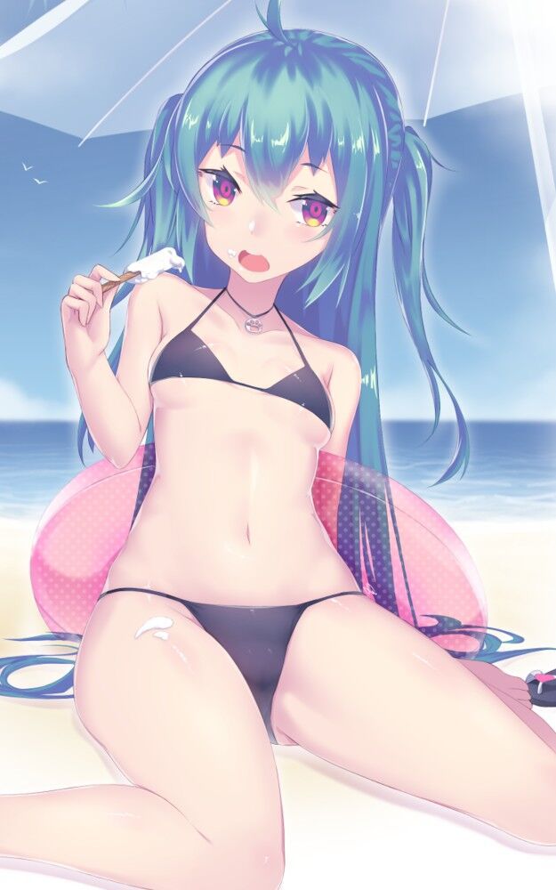 Secondary image of a beautiful girl's extreme swimsuit 134