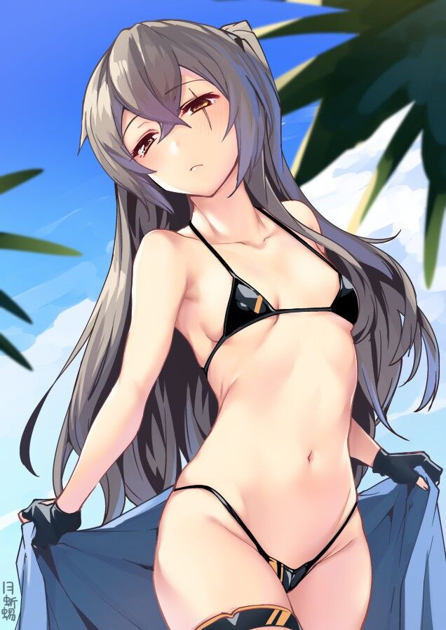 Secondary image of a beautiful girl's extreme swimsuit 144