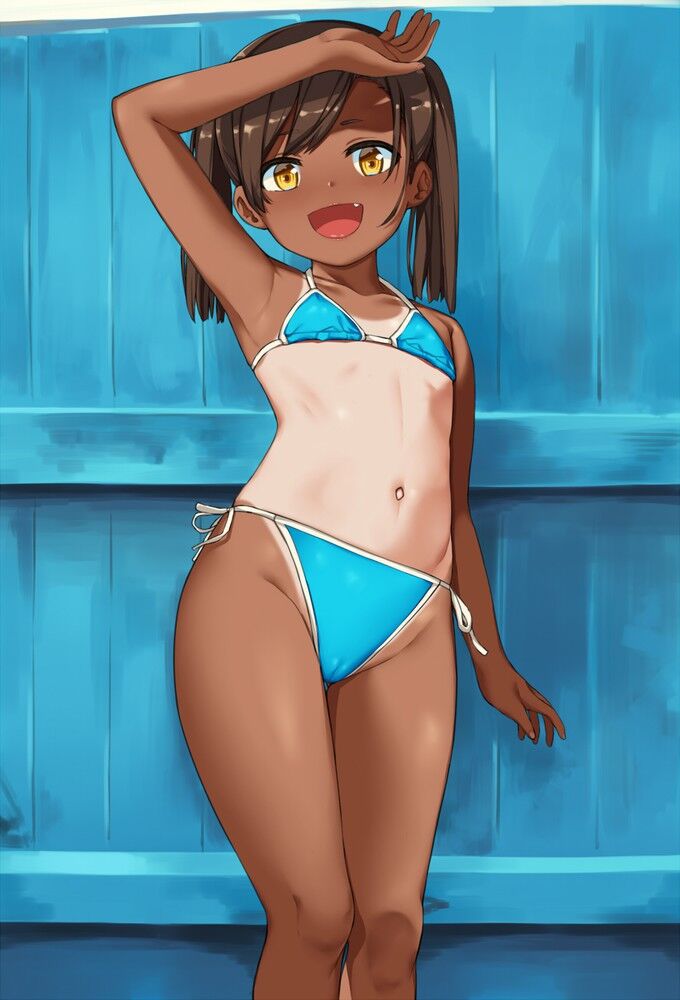 Secondary image of a beautiful girl's extreme swimsuit 158