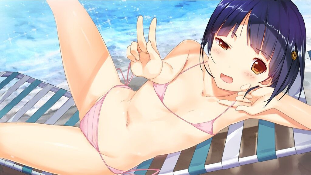 Secondary image of a beautiful girl's extreme swimsuit 17