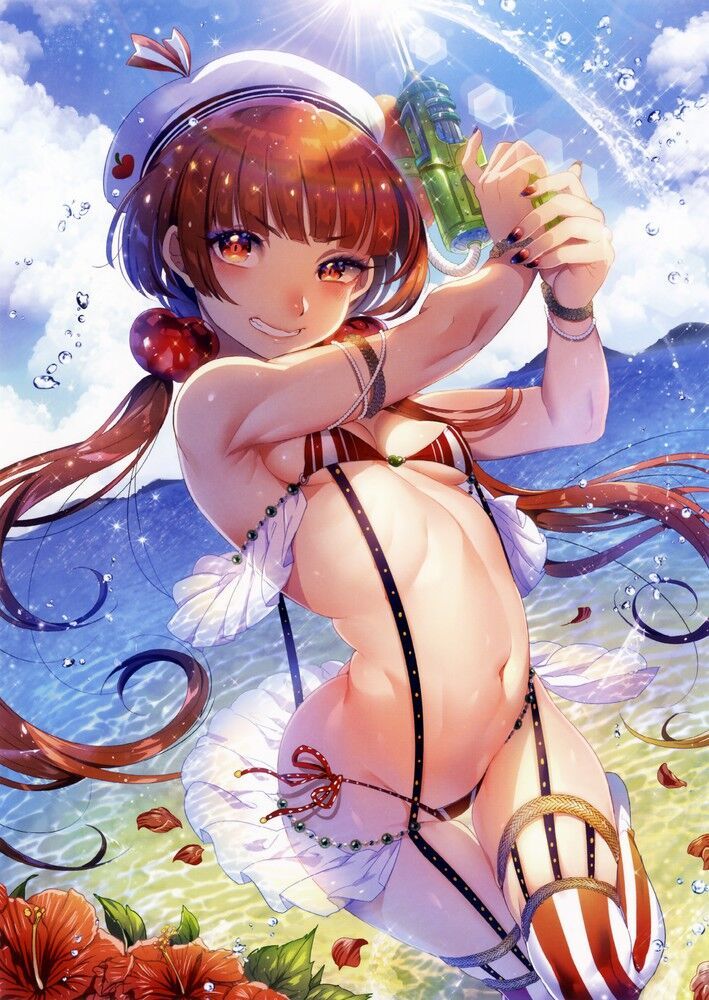 Secondary image of a beautiful girl's extreme swimsuit 2