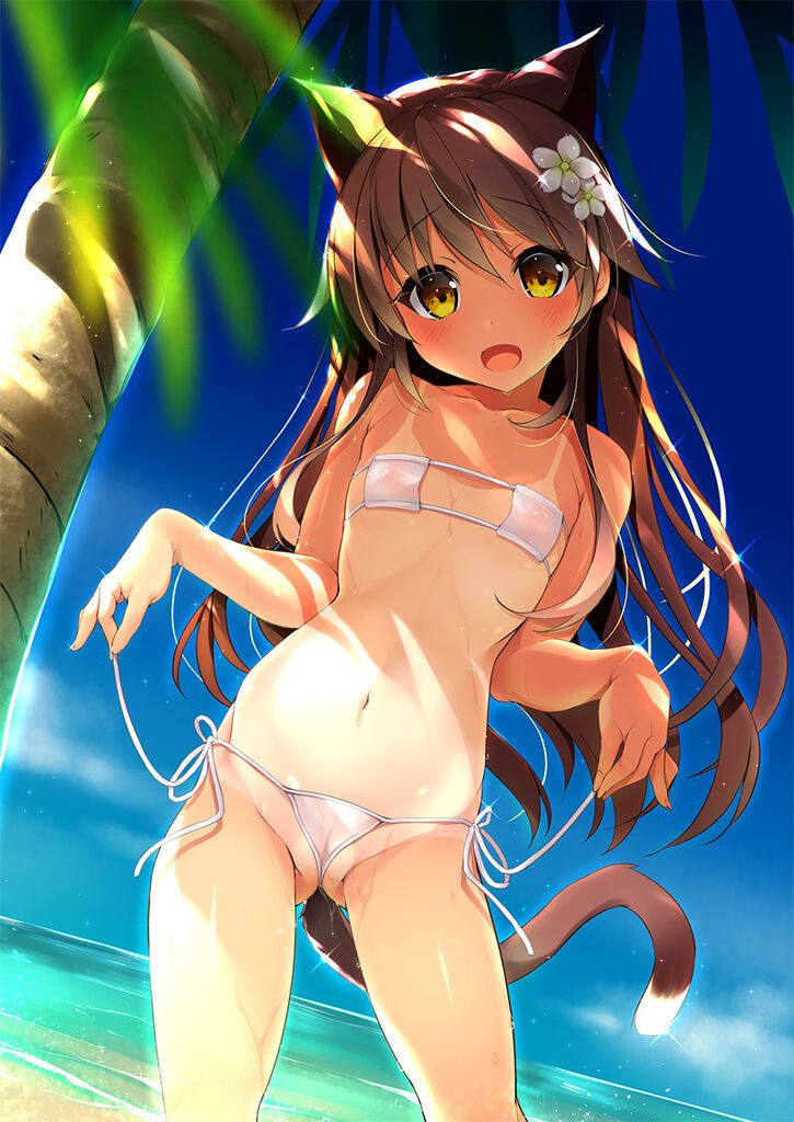 Secondary image of a beautiful girl's extreme swimsuit 3