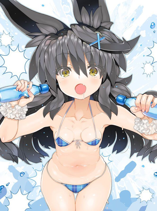 Secondary image of a beautiful girl's extreme swimsuit 44