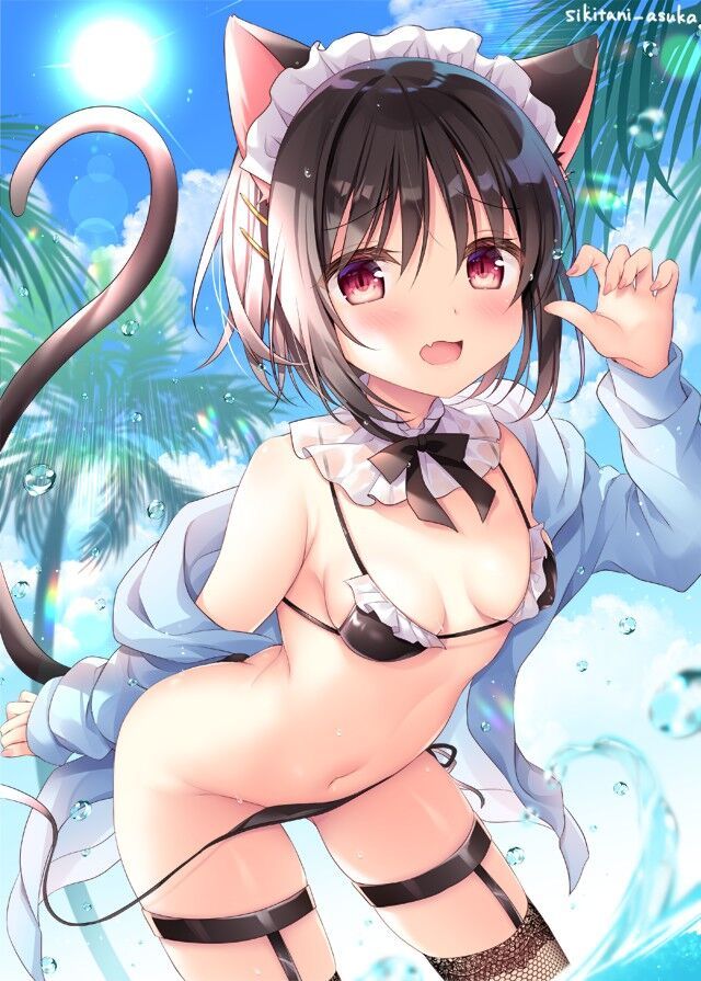 Secondary image of a beautiful girl's extreme swimsuit 5