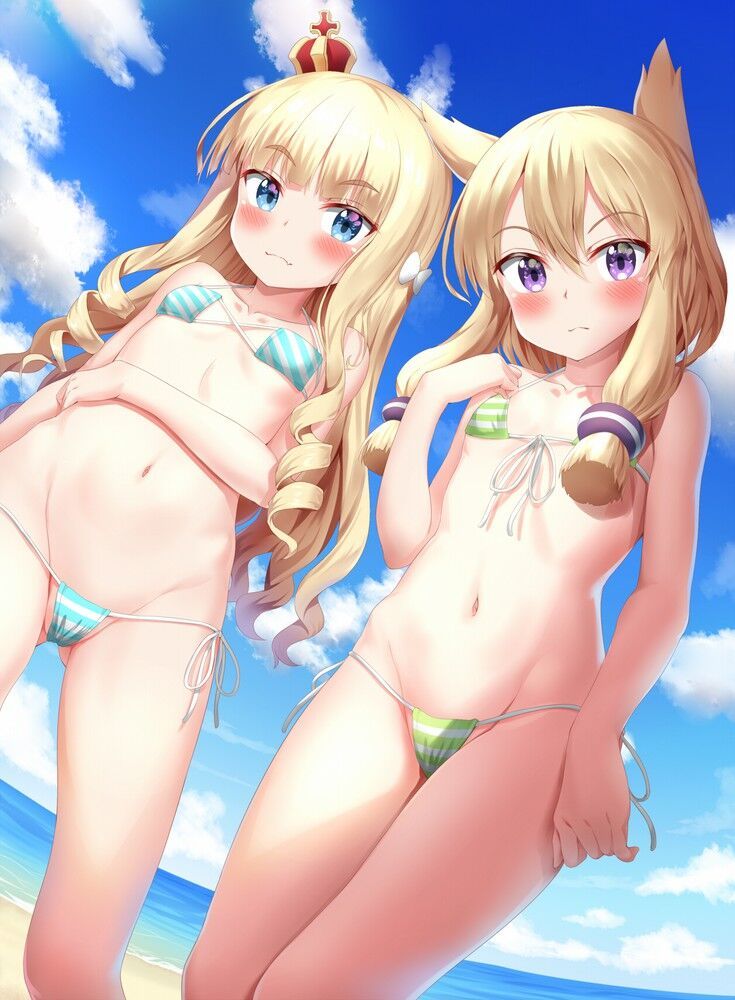 Secondary image of a beautiful girl's extreme swimsuit 6