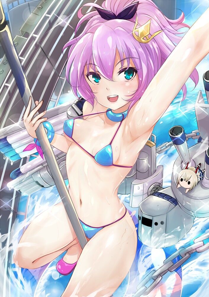 Secondary image of a beautiful girl's extreme swimsuit 75