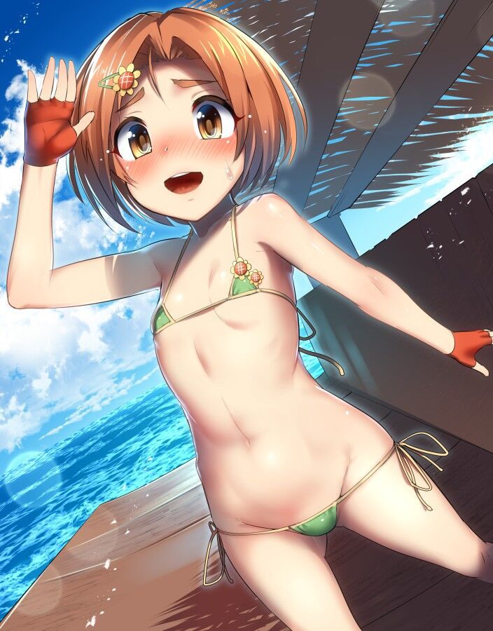 Secondary image of a beautiful girl's extreme swimsuit 84