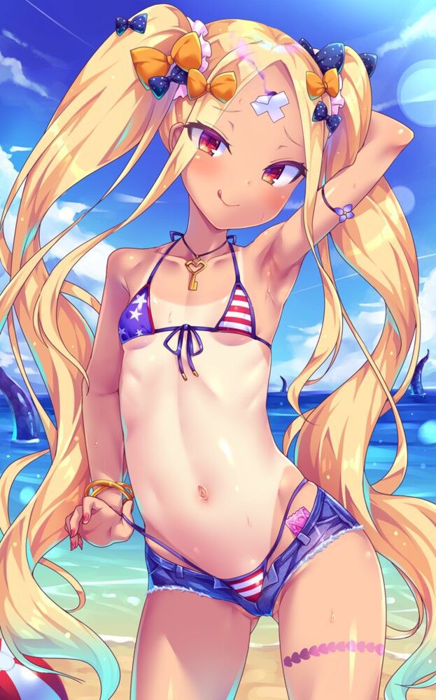 Secondary image of a beautiful girl's extreme swimsuit 86