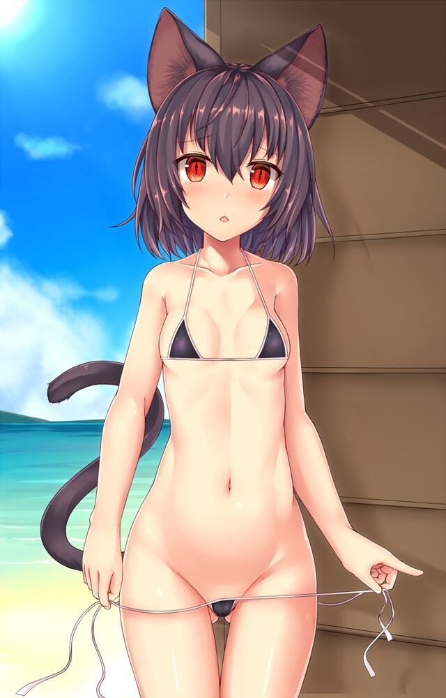 Secondary image of a beautiful girl's extreme swimsuit 99