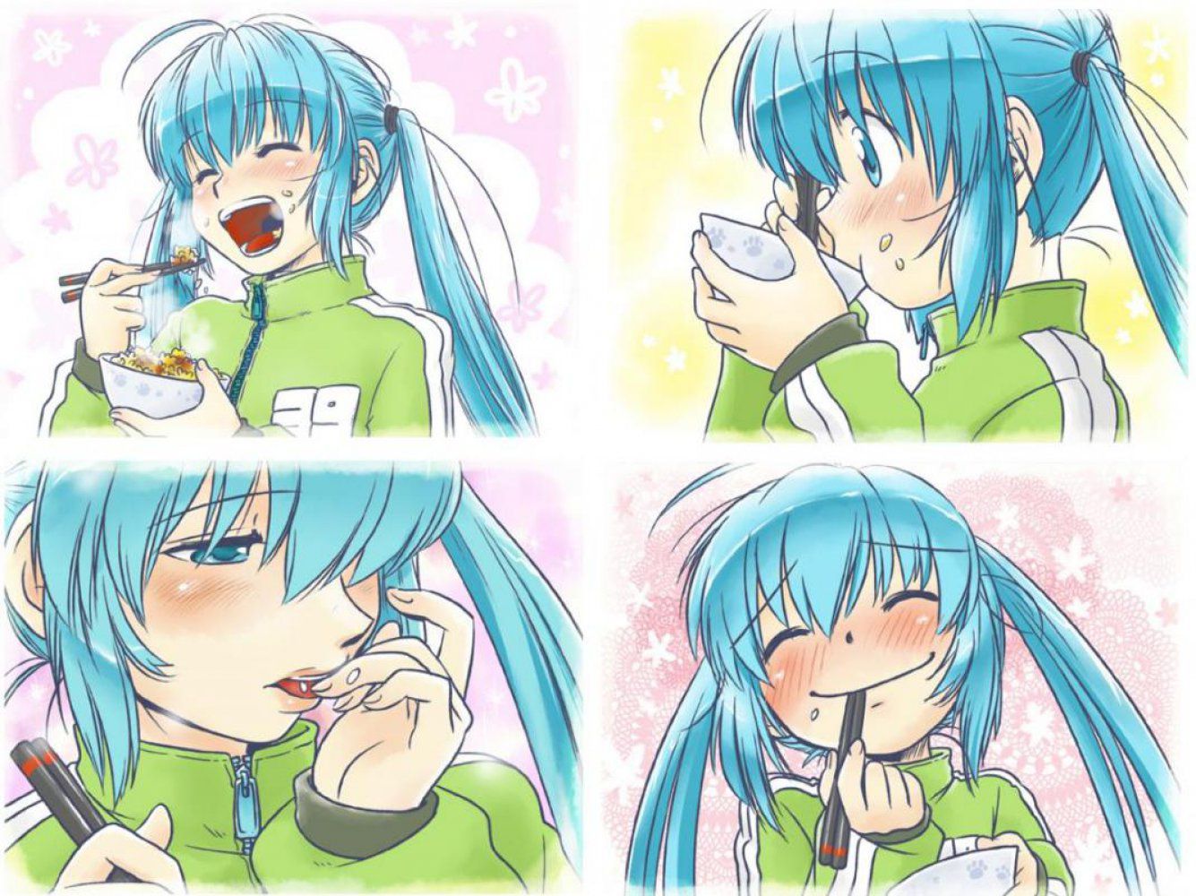 Secondary: Images of girls eating and drinking 34