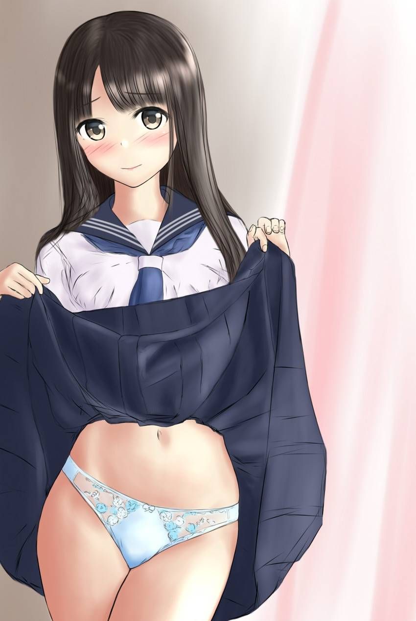 [Secondary] erotic image of a cute high school girl is not usually that show pants to up their skirt 15