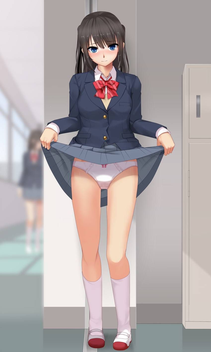 [Secondary] erotic image of a cute high school girl is not usually that show pants to up their skirt 20