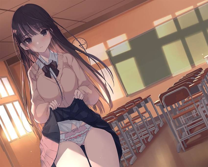 [Secondary] erotic image of a cute high school girl is not usually that show pants to up their skirt 3