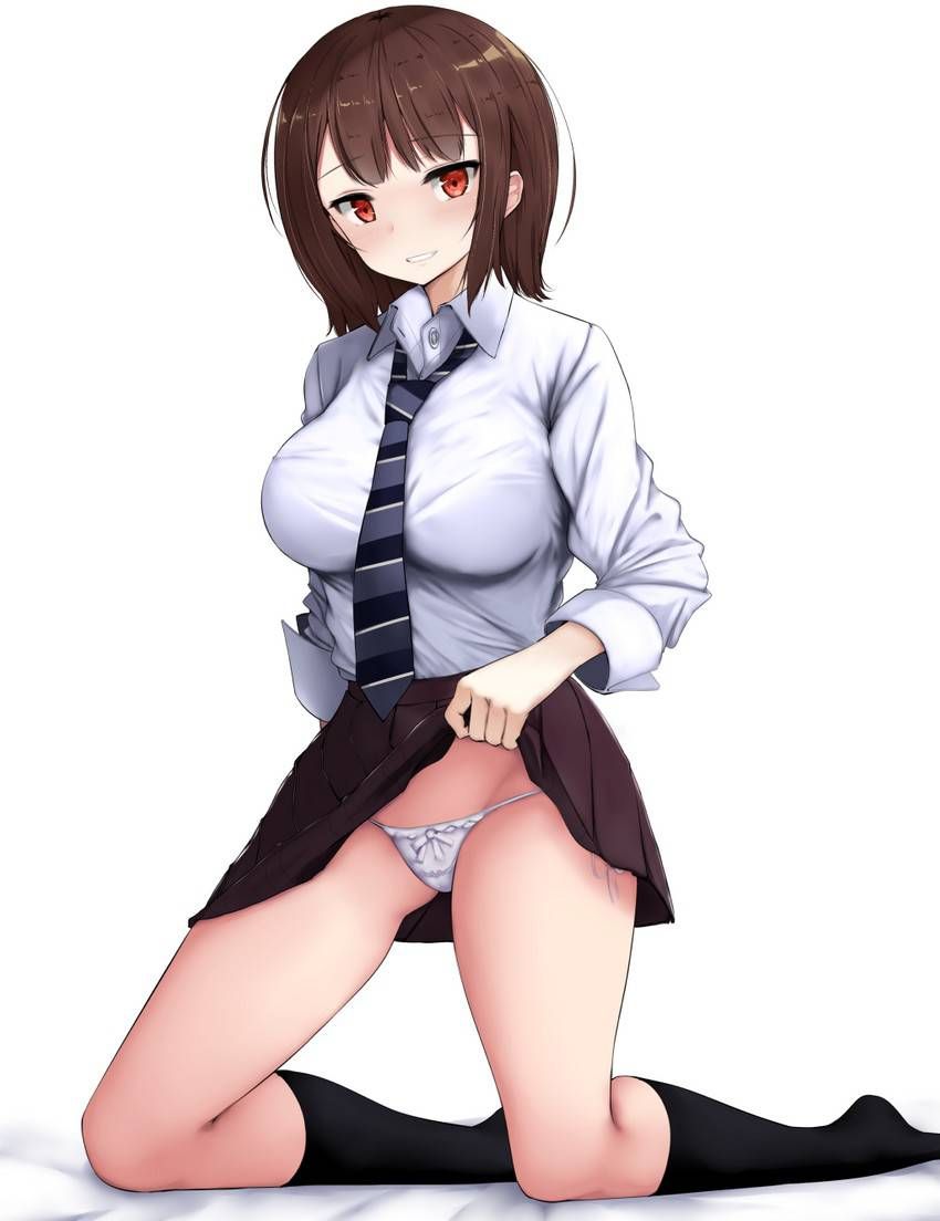 [Secondary] erotic image of a cute high school girl is not usually that show pants to up their skirt 43