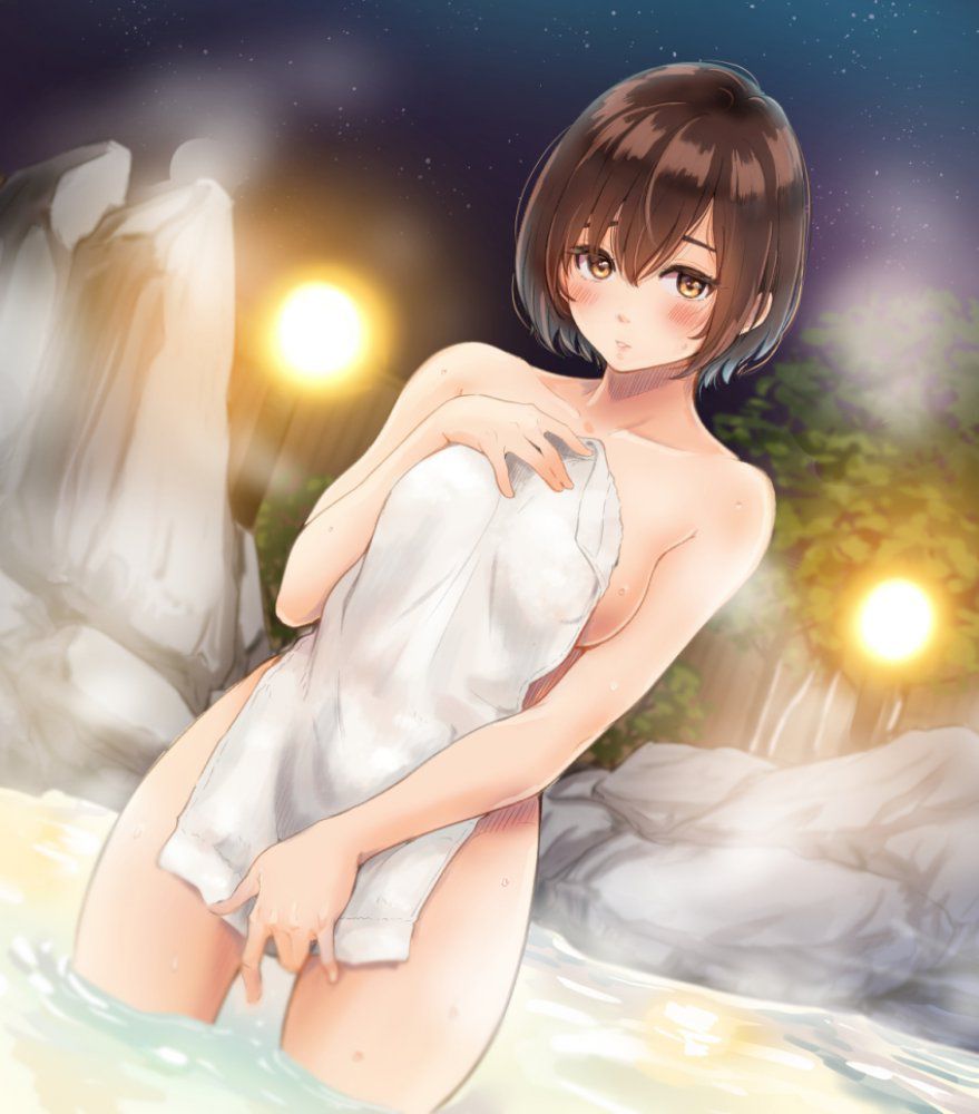 【Secondary】Image of a girl taking a hot spring / open-air bath [Erotic] Part 11 23