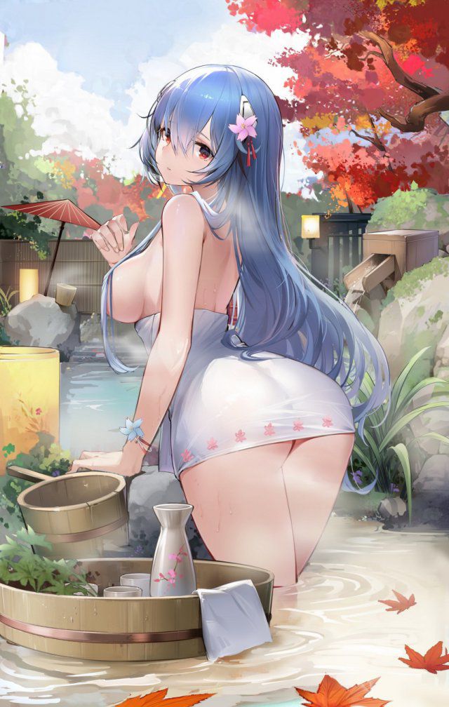 【Secondary】Image of a girl taking a hot spring / open-air bath [Erotic] Part 11 33