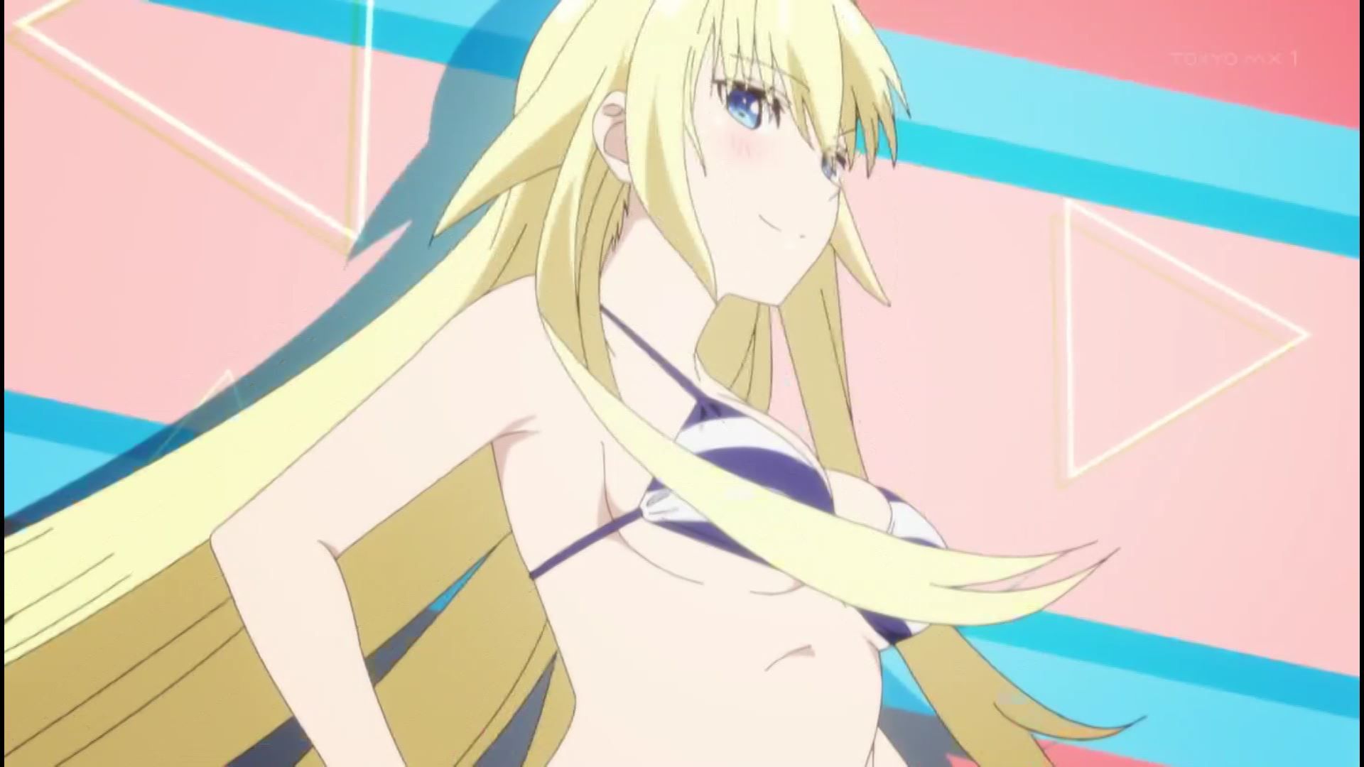 The scene where girls are surrounded by a man of the bag in an erotic swimsuit in the animation [Sigurdriva of the wings] 4 episodes 11