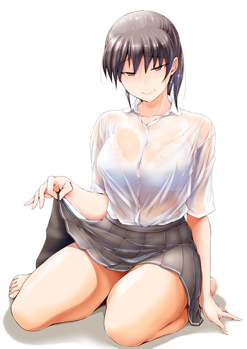 [Secondary] erotic image of a wet sheer bra girl's bag that is shaken by the sudden rain and the blouse is transparent 69