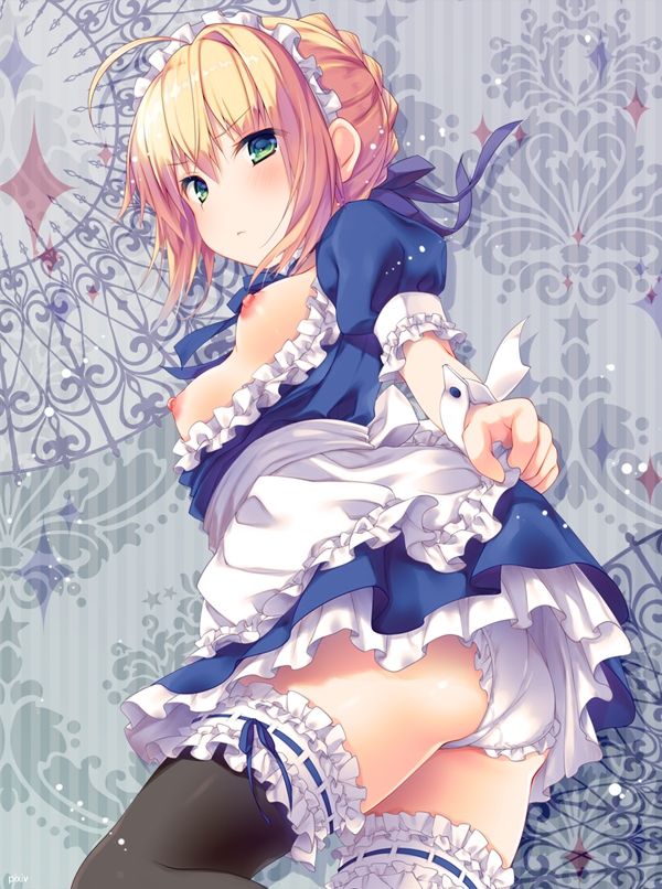 You want to see a naughty image of a maid, don't you? 12