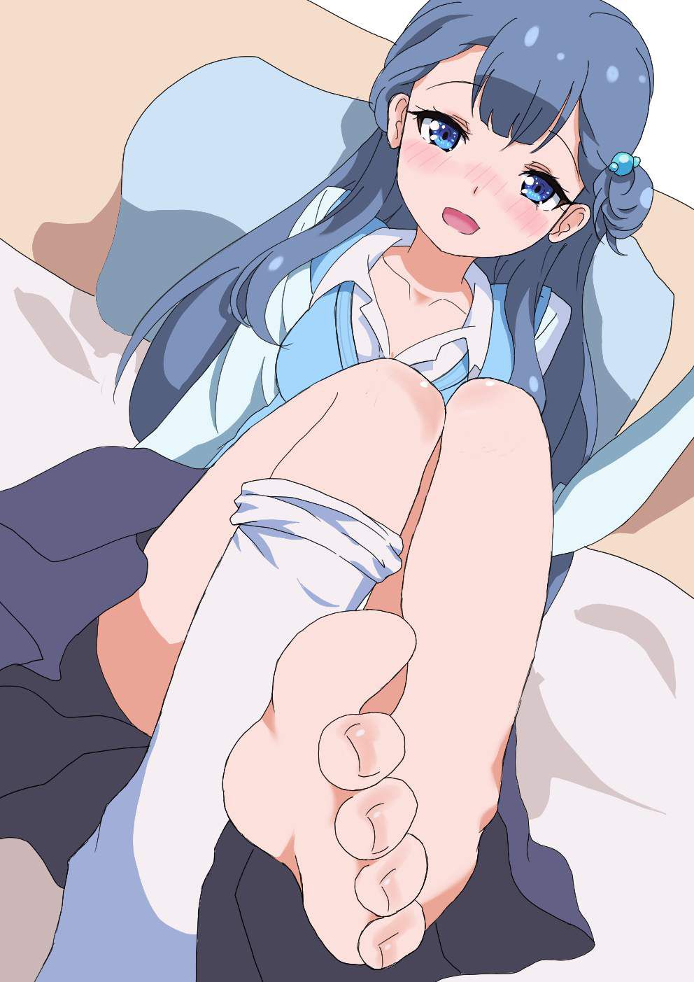 [Silent appeal] secondary erotic image of a girl who is taking off only one of the socks likely to want licking 38