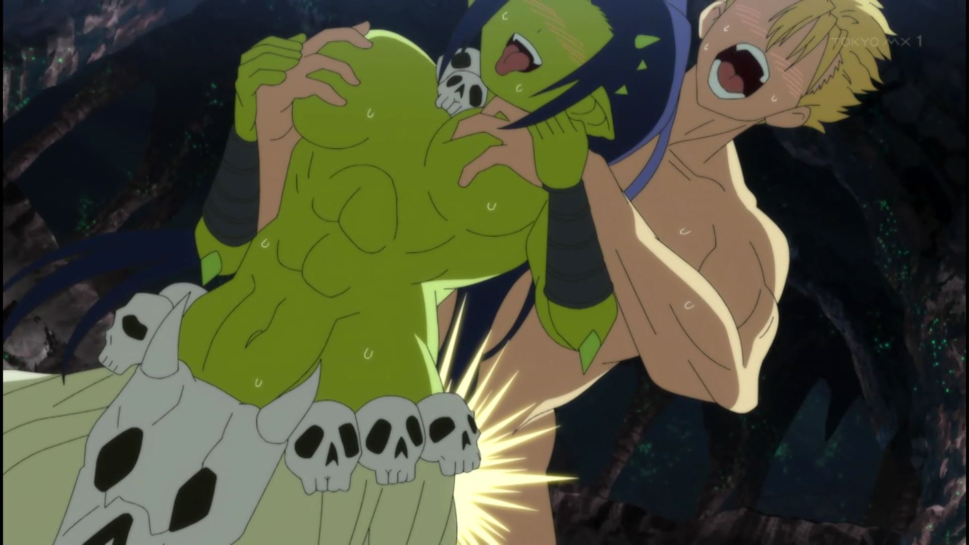 The goblin girl and ecchi scene that got estrus in episode 2 of the second season of the anime "Peter Grill and the Time of the Wise"! 16