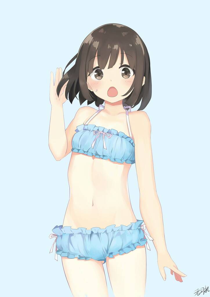 [Secondary] blue or green refreshing underwear is cute illustration Part 2 1