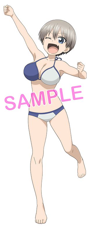 Anime [Uzaki-chan wants to play! ] Illustrations such as erotic swimsuit and wet sheer in BD / DVD store benefits 3