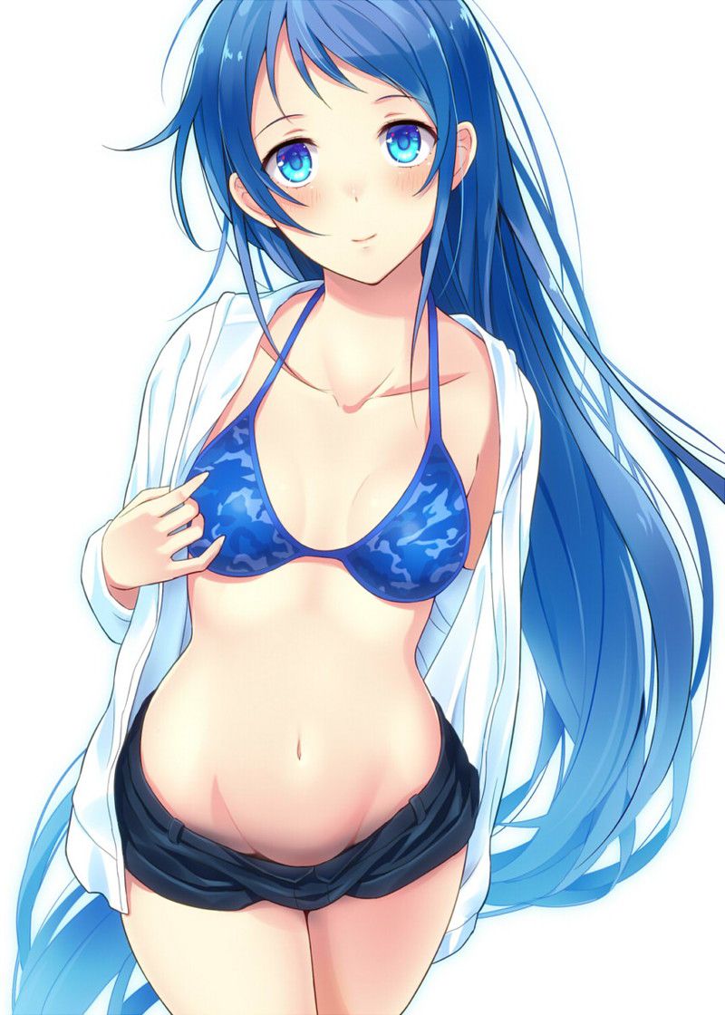 [Secondary] beautiful illustration summary of blue hair girl to feel cool 24
