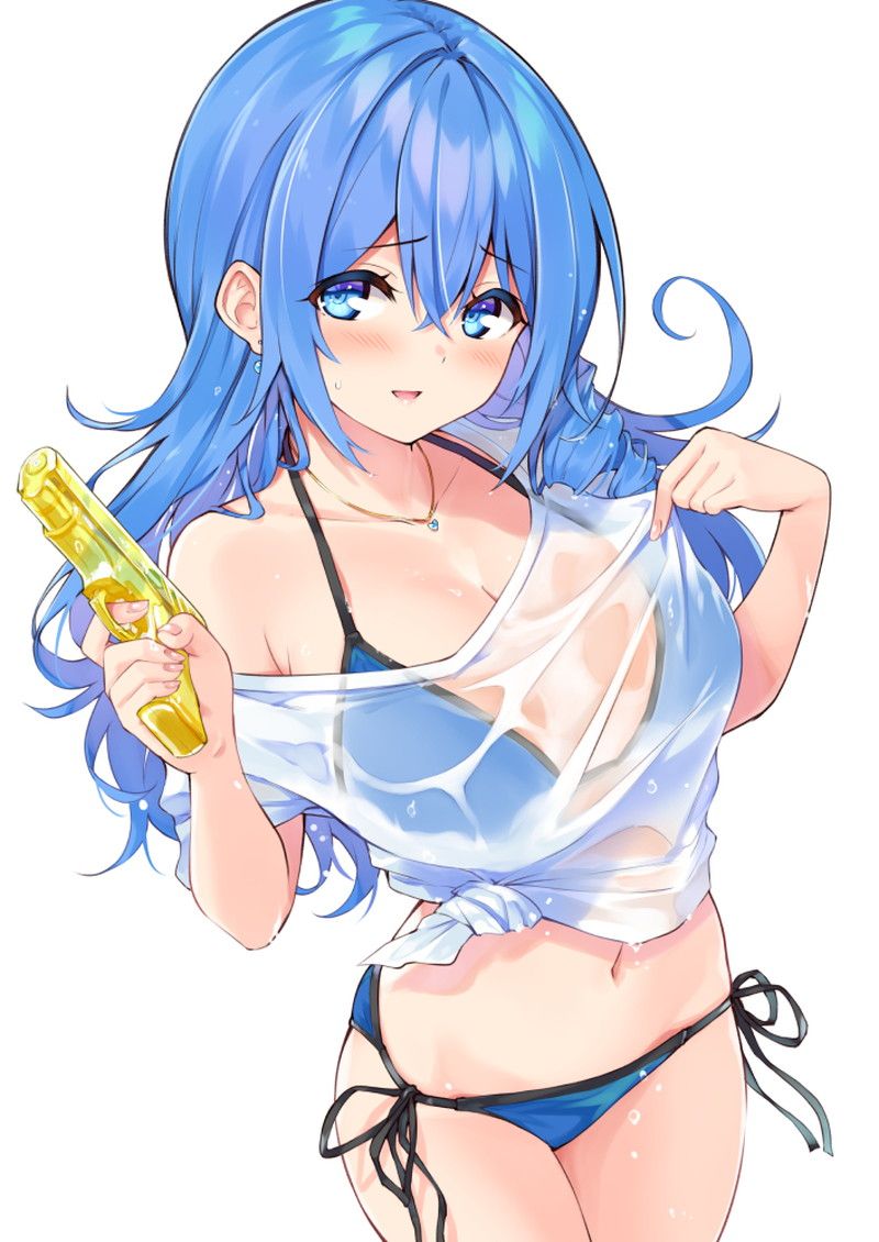 [Secondary] beautiful illustration summary of blue hair girl to feel cool 48