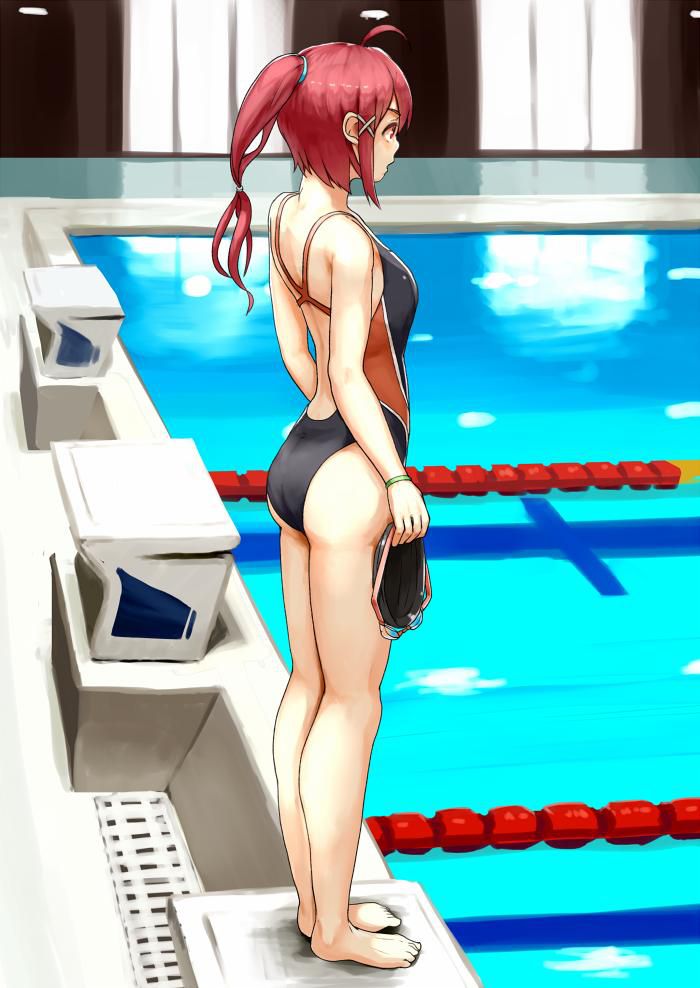 [Secondary] erotic image summary of mutchiri ass that protrudes greatly from the swimsuit for swimming 16