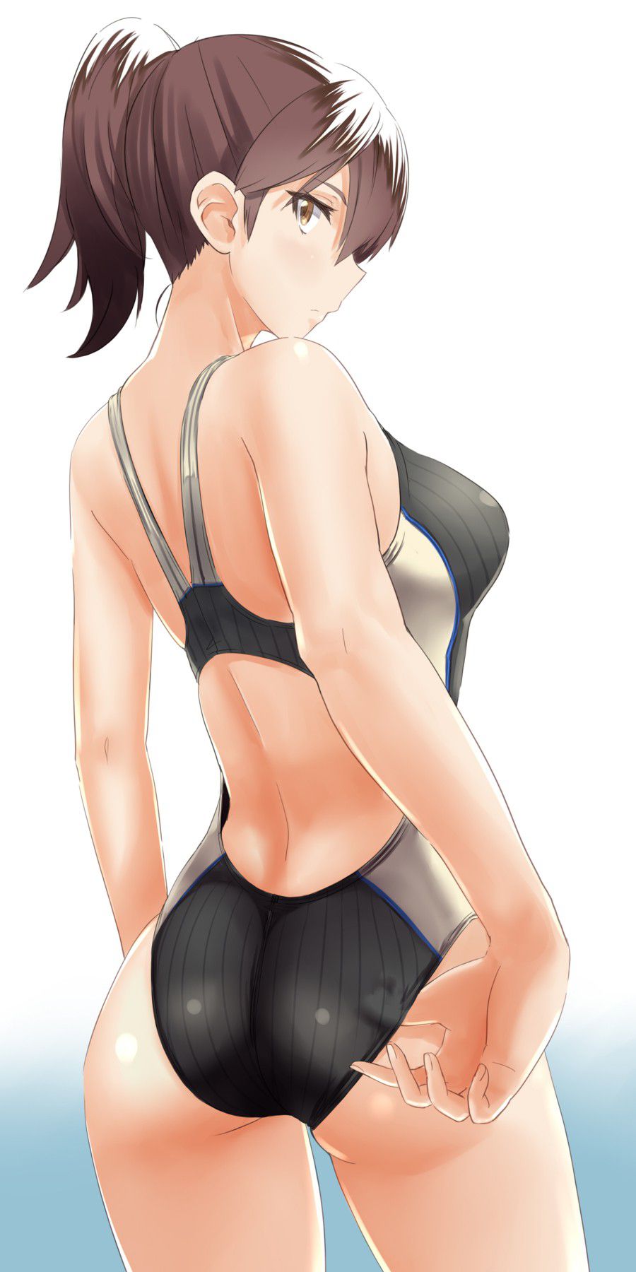 [Secondary] erotic image summary of mutchiri ass that protrudes greatly from the swimsuit for swimming 17