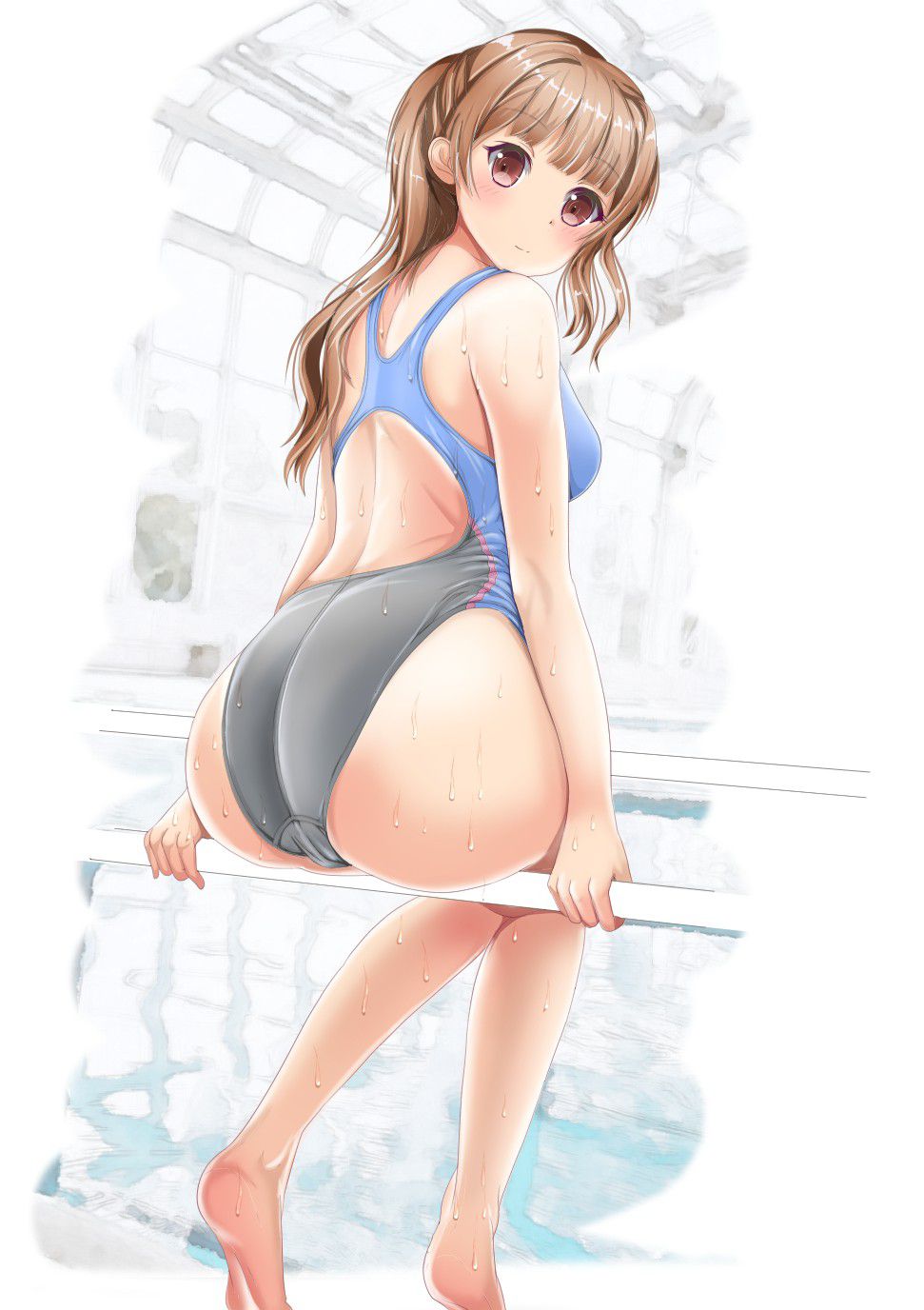 [Secondary] erotic image summary of mutchiri ass that protrudes greatly from the swimsuit for swimming 45