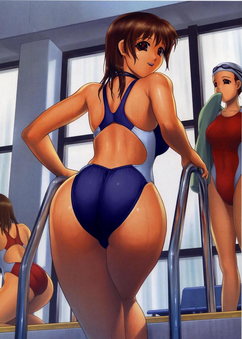 [Secondary] erotic image summary of mutchiri ass that protrudes greatly from the swimsuit for swimming 51