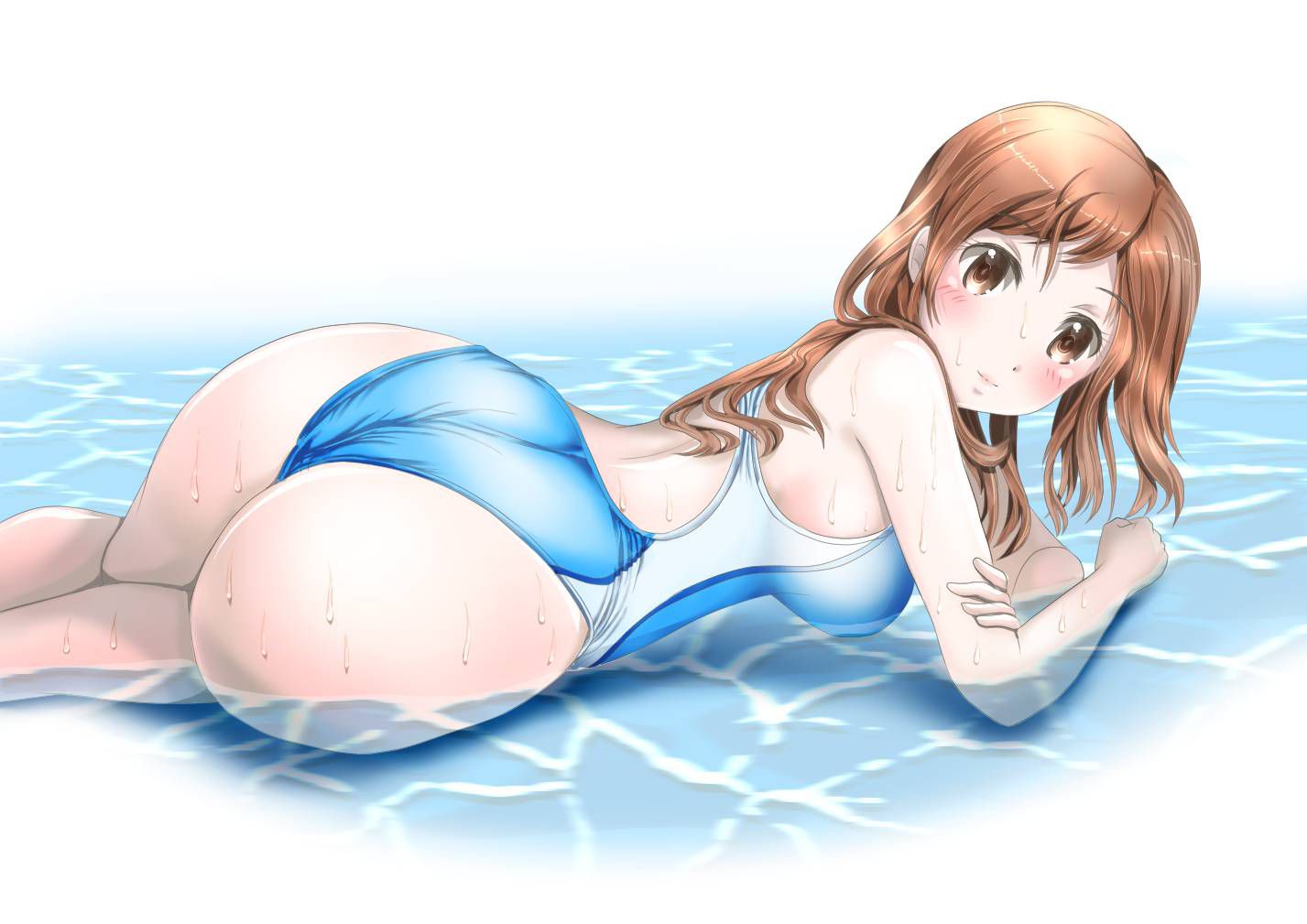 [Secondary] erotic image summary of mutchiri ass that protrudes greatly from the swimsuit for swimming 9