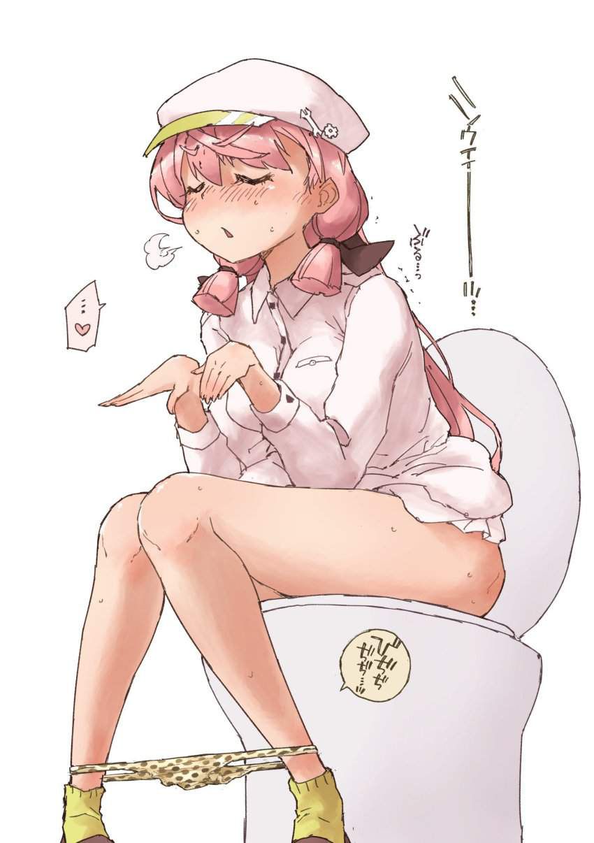 [One frame of daily life] secondary girls are doing oshikko or unco in the toilet normally . 12