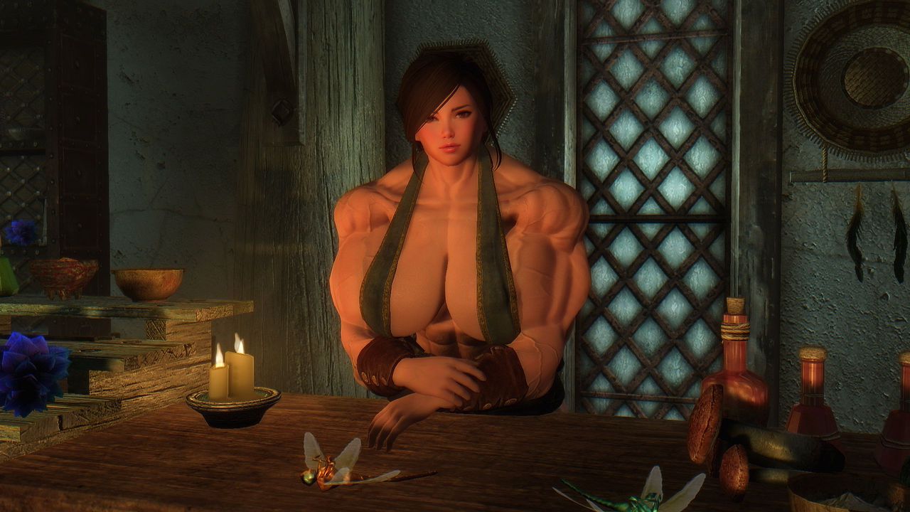 HUGE Muscle female mod for Skyrim (size bodies S-M-L-XL) 10