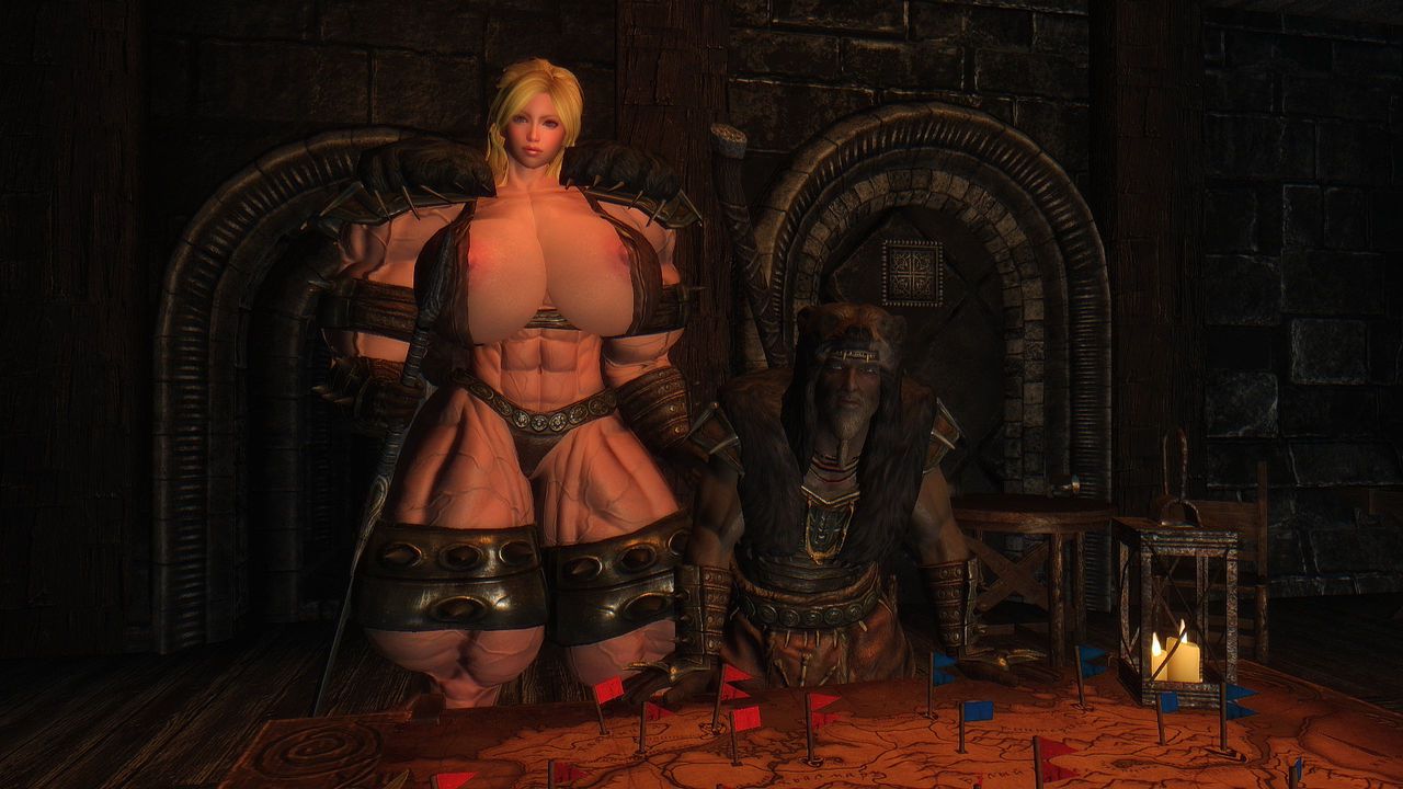 HUGE Muscle female mod for Skyrim (size bodies S-M-L-XL) 11