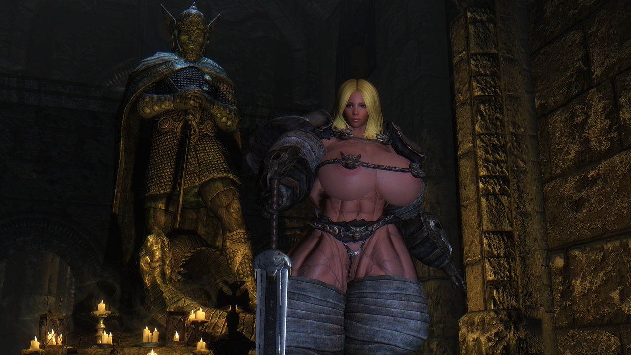 HUGE Muscle female mod for Skyrim (size bodies S-M-L-XL) 12