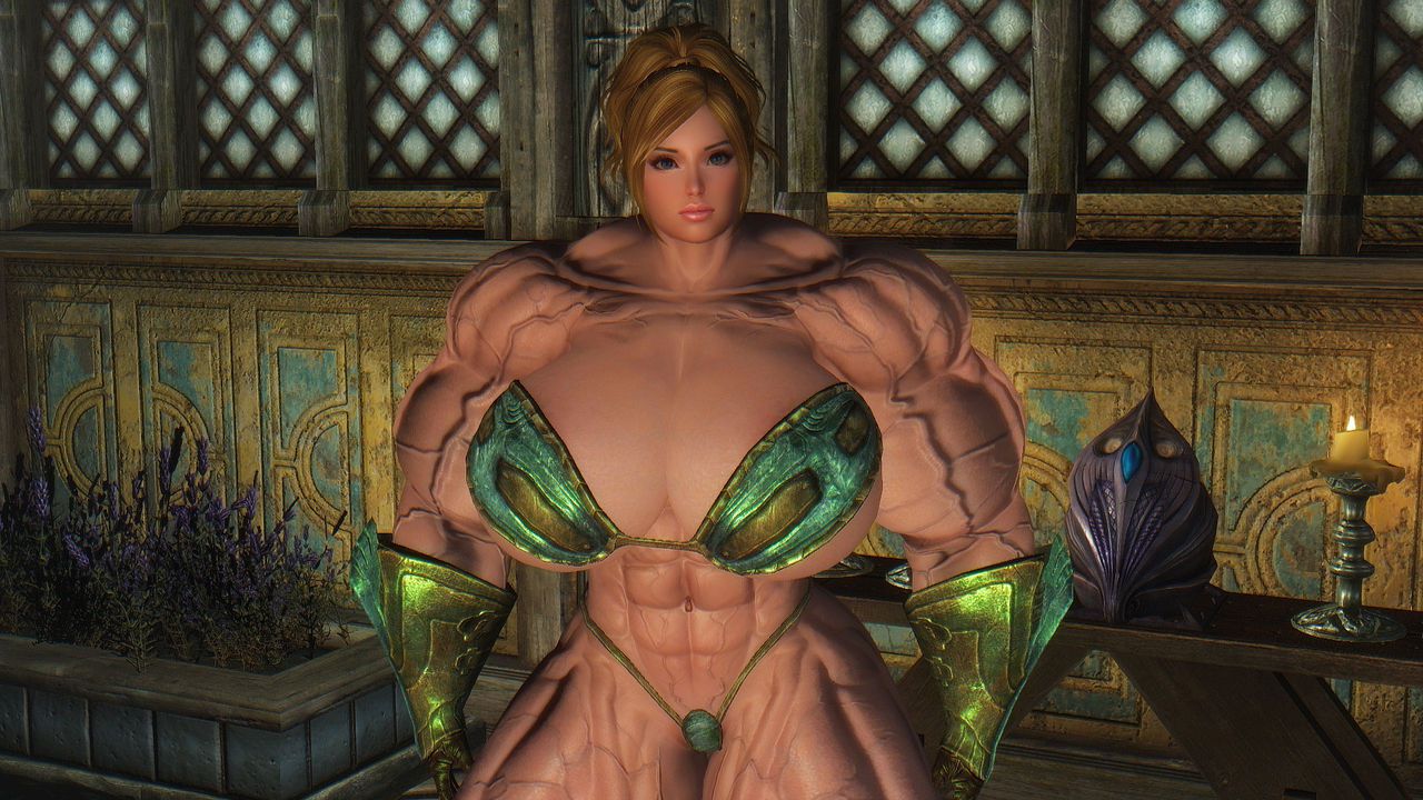 HUGE Muscle female mod for Skyrim (size bodies S-M-L-XL) 13