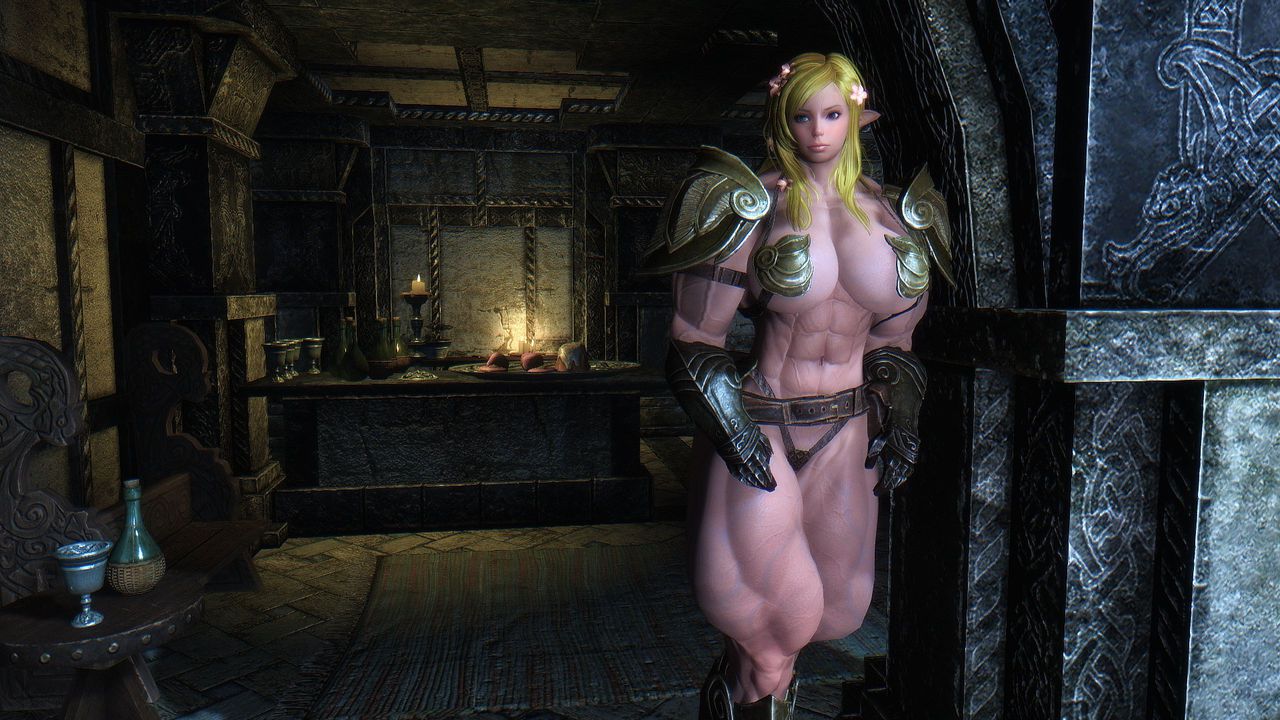 HUGE Muscle female mod for Skyrim (size bodies S-M-L-XL) 14