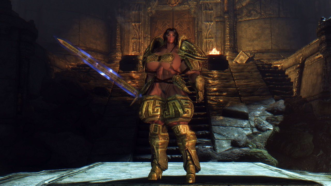 HUGE Muscle female mod for Skyrim (size bodies S-M-L-XL) 16