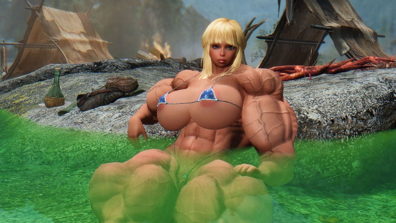 HUGE Muscle female mod for Skyrim (size bodies S-M-L-XL) 21