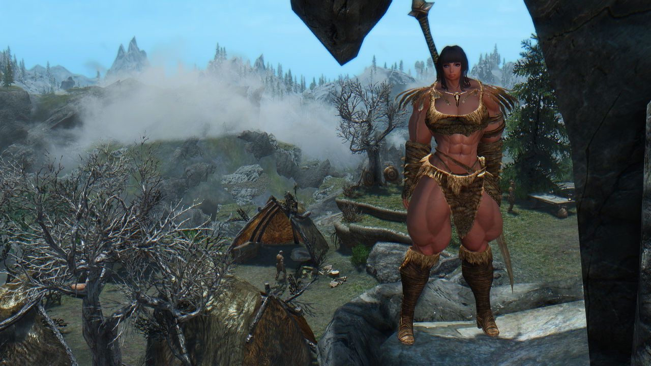 HUGE Muscle female mod for Skyrim (size bodies S-M-L-XL) 22