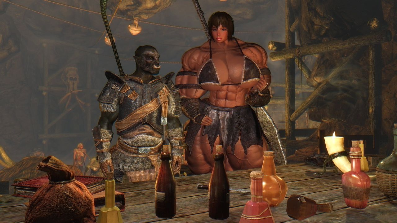 HUGE Muscle female mod for Skyrim (size bodies S-M-L-XL) 23