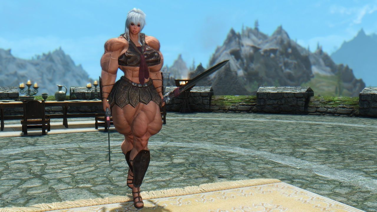 HUGE Muscle female mod for Skyrim (size bodies S-M-L-XL) 24